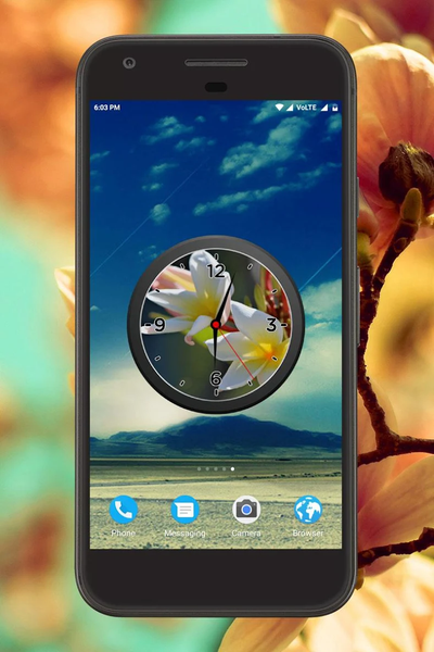 Magnolia Clock Live Wallpaper - عکس برنامه موبایلی اندروید