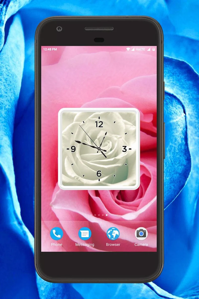 Rose Clock Live Wallpaper - Image screenshot of android app