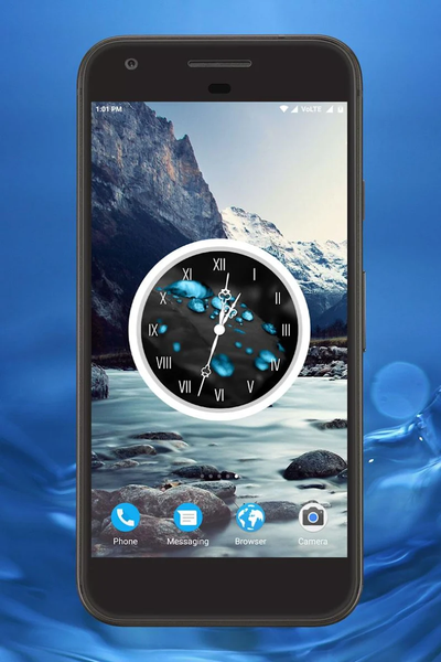 Water Clock Live Wallpaper - عکس برنامه موبایلی اندروید