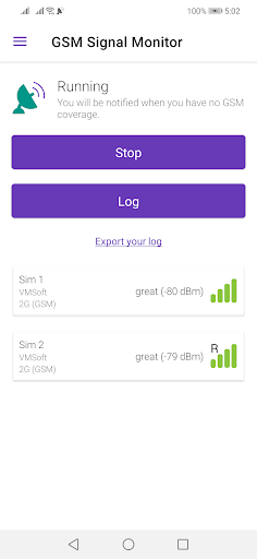 GSM Signal Monitor & SIM Info - Image screenshot of android app