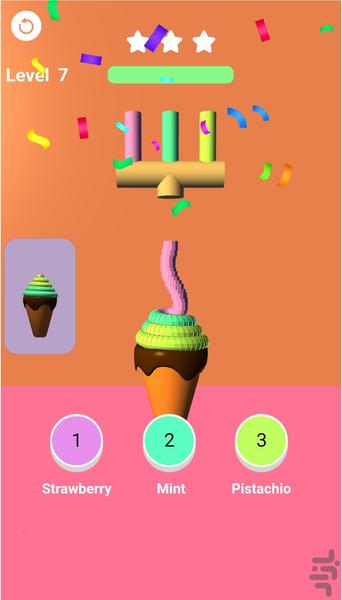 ساخت بستنی قیفی - عکس بازی موبایلی اندروید