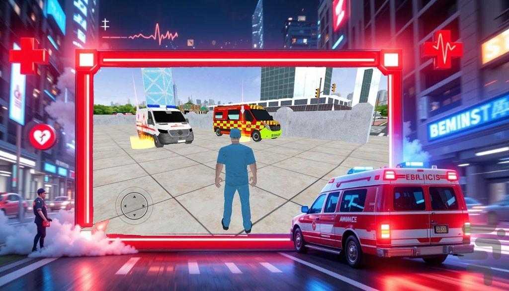 ماشین بازی آمبولانس - عکس بازی موبایلی اندروید