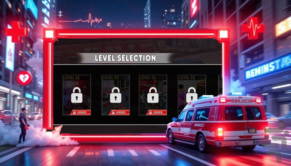 ماشین بازی آمبولانس - Gameplay image of android game