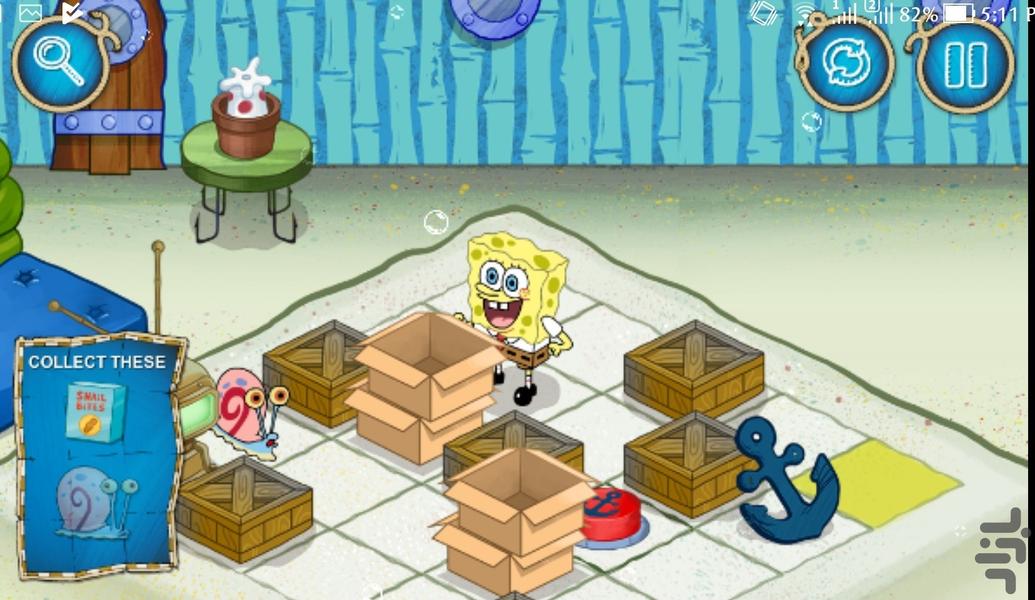 بازی باب اسفنجی ماجراجو - Gameplay image of android game