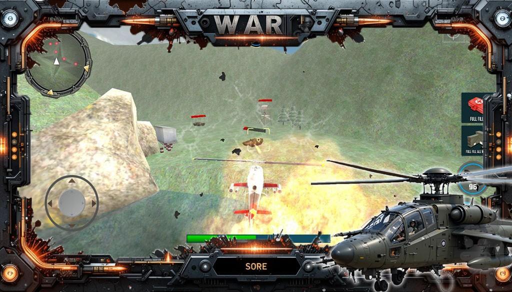 بازی هلیکوپتر جنگی - Gameplay image of android game
