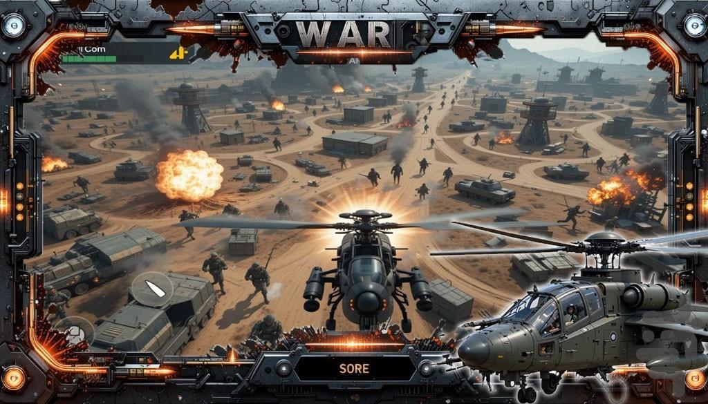 بازی هلیکوپتر جنگی - Gameplay image of android game