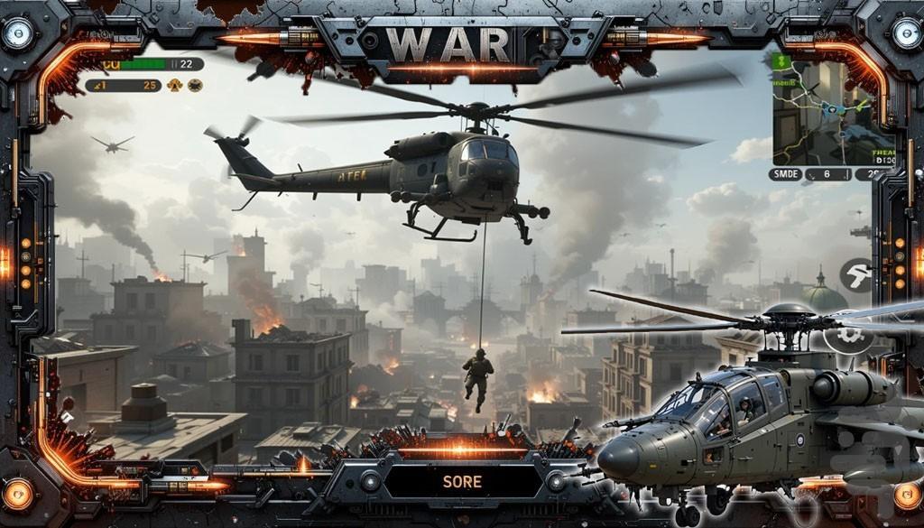 بازی هلیکوپتر جنگی - Gameplay image of android game