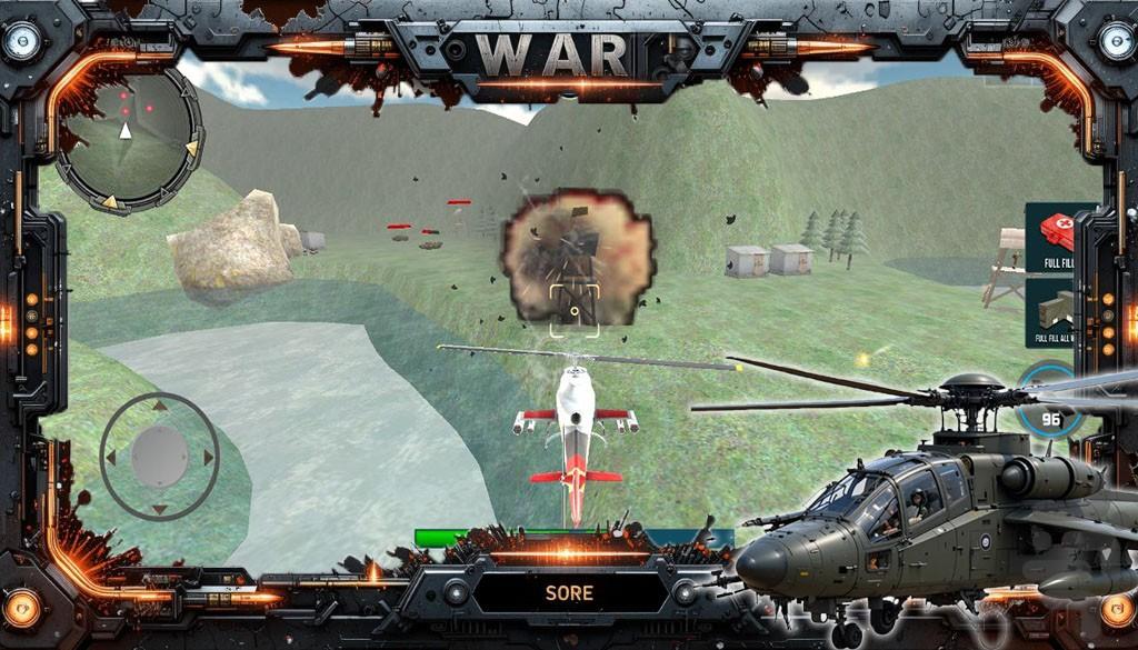 بازی هلیکوپتر جنگی - Gameplay image of android game