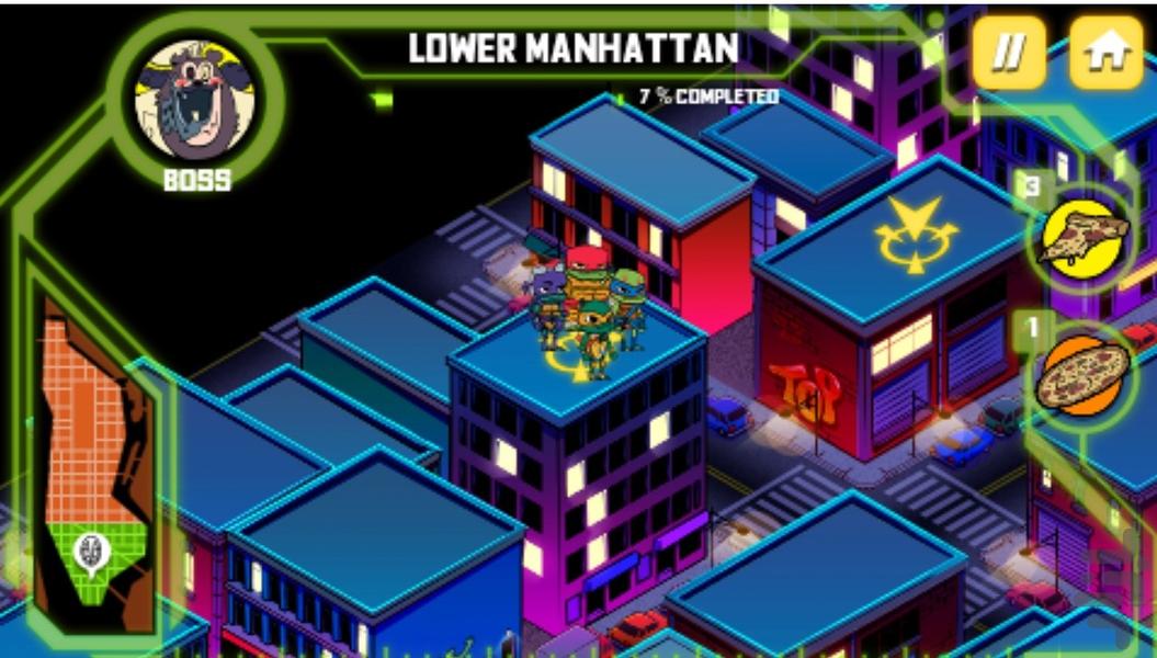 شورش در شهر لاک پشت های نینجا - Gameplay image of android game
