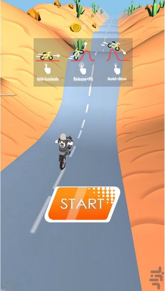 موتورسواری در تپه - Gameplay image of android game