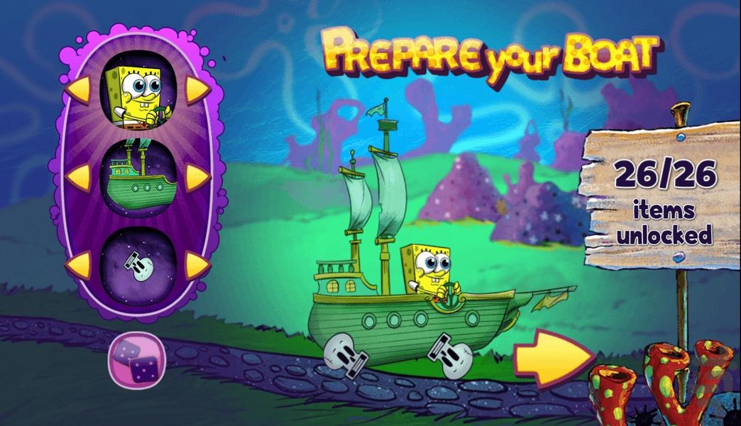 بازی قایق باب اسفنجی | بازی جدید - Gameplay image of android game