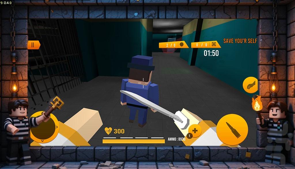 بازی پیکسلی فرار از زندان - Gameplay image of android game