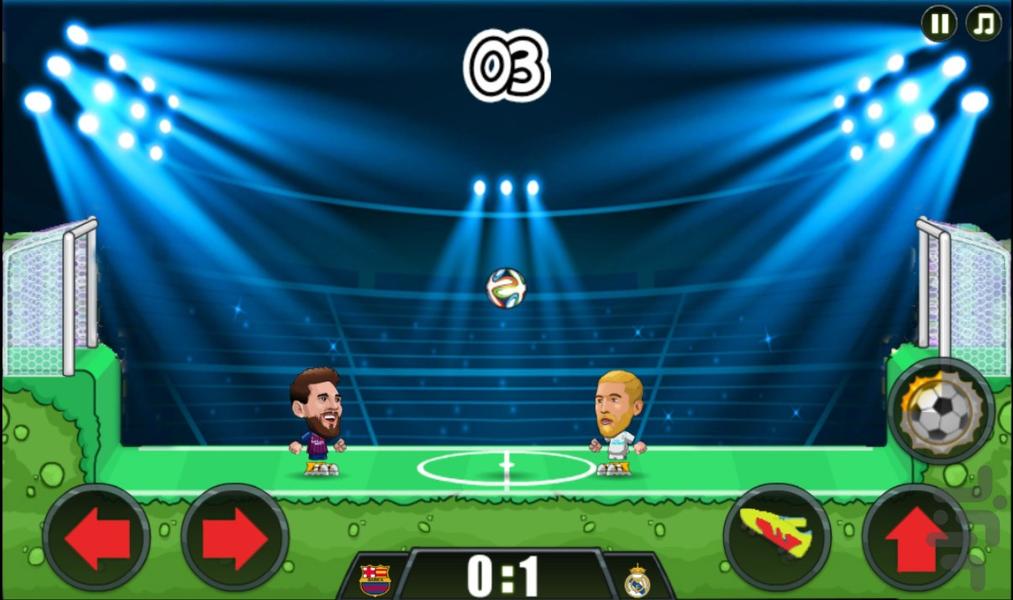 فوتبال کله ای - عکس بازی موبایلی اندروید