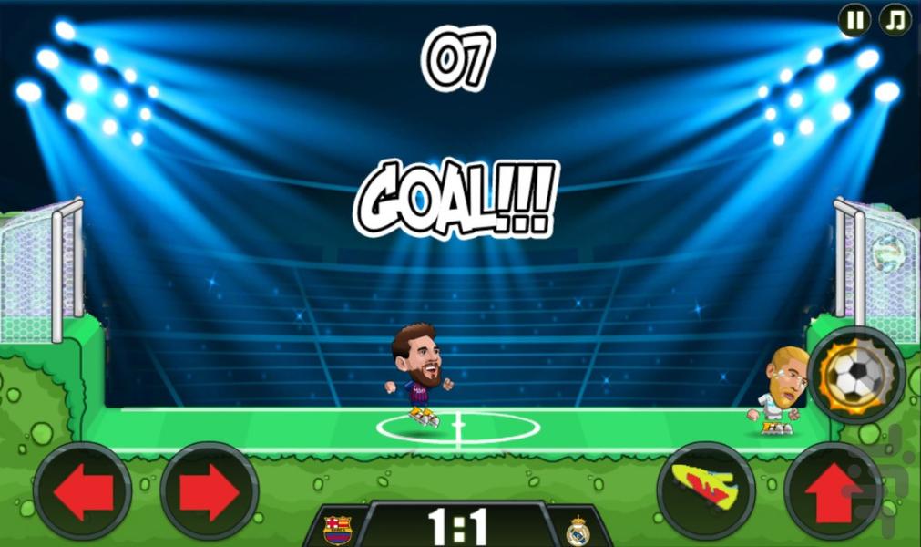 فوتبال کله ای - عکس بازی موبایلی اندروید