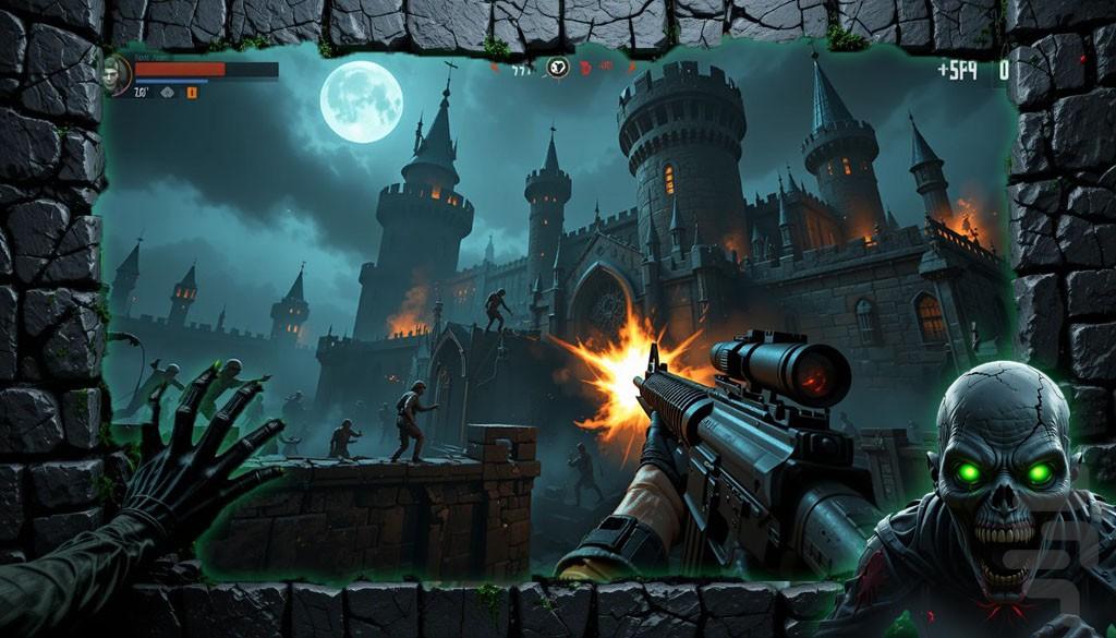 تفنگ بازی زامبی - Gameplay image of android game