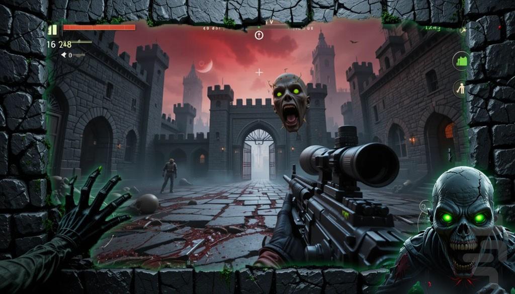 تفنگ بازی زامبی - Gameplay image of android game