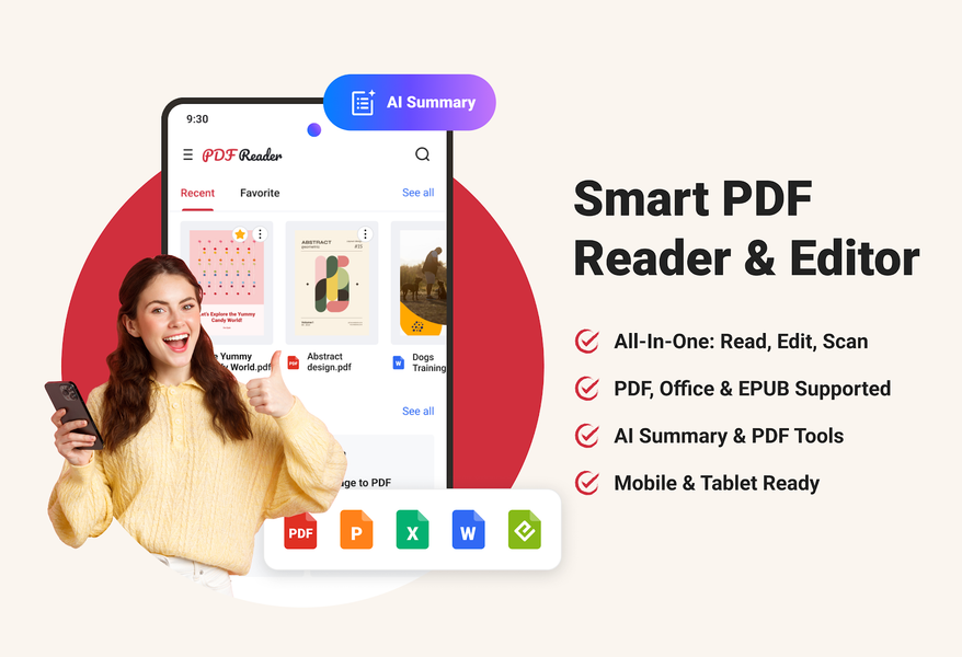PDF Reader – Reader & Editor - عکس برنامه موبایلی اندروید