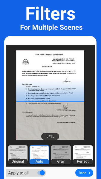 PDF Scanner - Scan Documents - عکس برنامه موبایلی اندروید