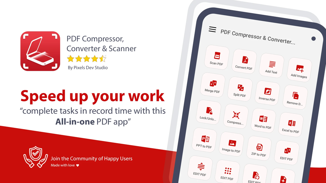 PDF Compressor & IMG Converter - عکس برنامه موبایلی اندروید