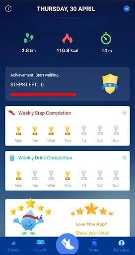 Pedometer - Step Counter & Calorie Counter Free - عکس برنامه موبایلی اندروید