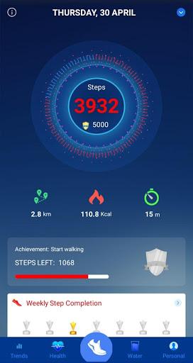 Pedometer - Step Counter & Calorie Counter Free - عکس برنامه موبایلی اندروید