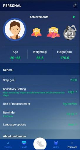 Pedometer - Step Counter & Calorie Counter Free - عکس برنامه موبایلی اندروید