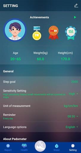 Pedometer - عکس برنامه موبایلی اندروید