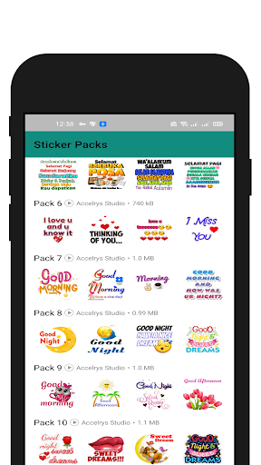 Selamat pagi stiker Selamat malam - Image screenshot of android app