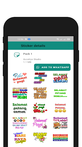 Selamat pagi stiker Selamat malam - Image screenshot of android app