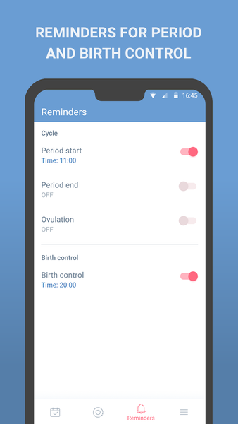 Period tracker Cycle calendar - Image screenshot of android app