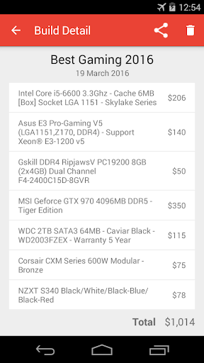 Build PC - Image screenshot of android app