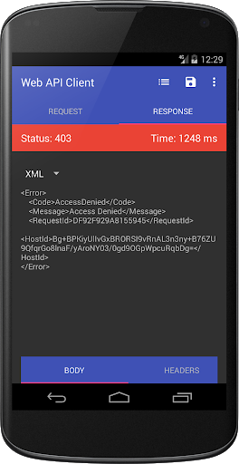 Web API Client - Image screenshot of android app