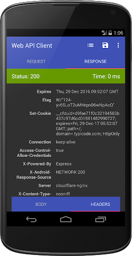 Web API Client - Image screenshot of android app