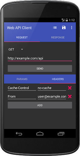 Web API Client - Image screenshot of android app