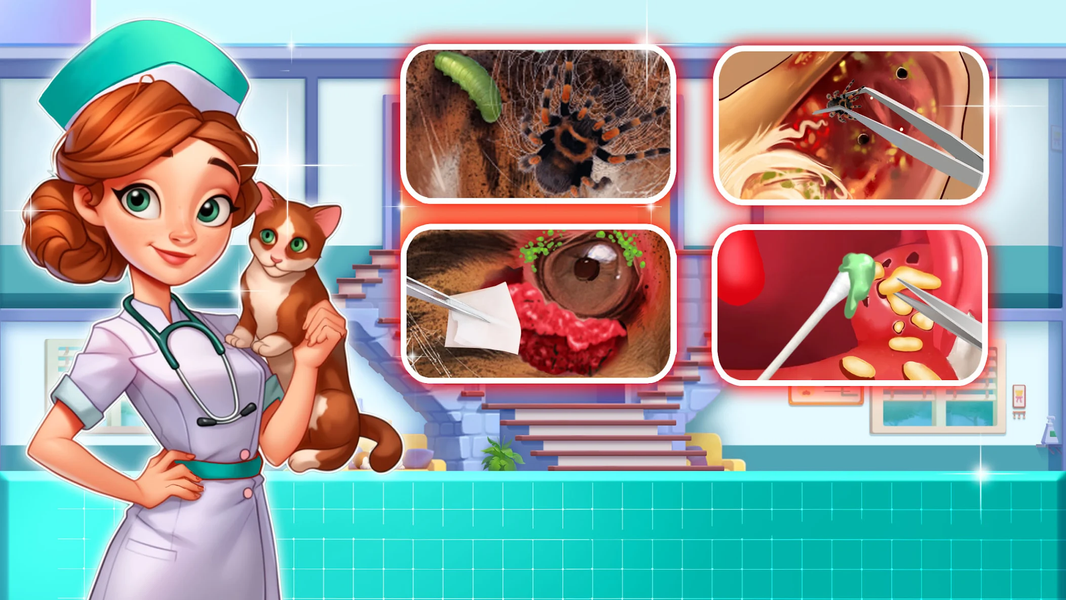 Crazy Pet Clinic:Hospital Game - عکس بازی موبایلی اندروید