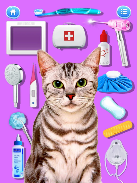 Cat Games: Pet Doctor Dentist - عکس برنامه موبایلی اندروید
