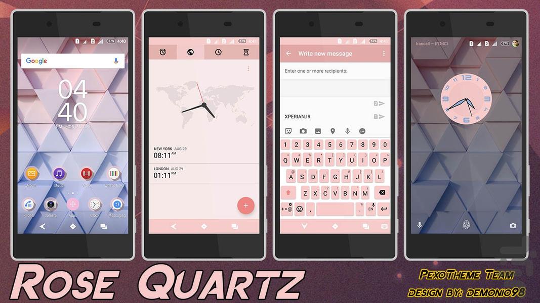 Xperia Theme (Rose Quartz) - عکس برنامه موبایلی اندروید