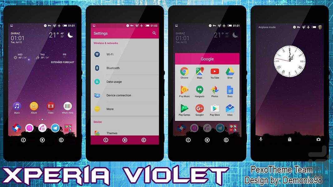 تم سونی اکسپریا (Xperia Violet) - Image screenshot of android app