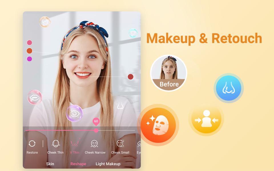 Selfie Camera - Beauty Camera - عکس برنامه موبایلی اندروید