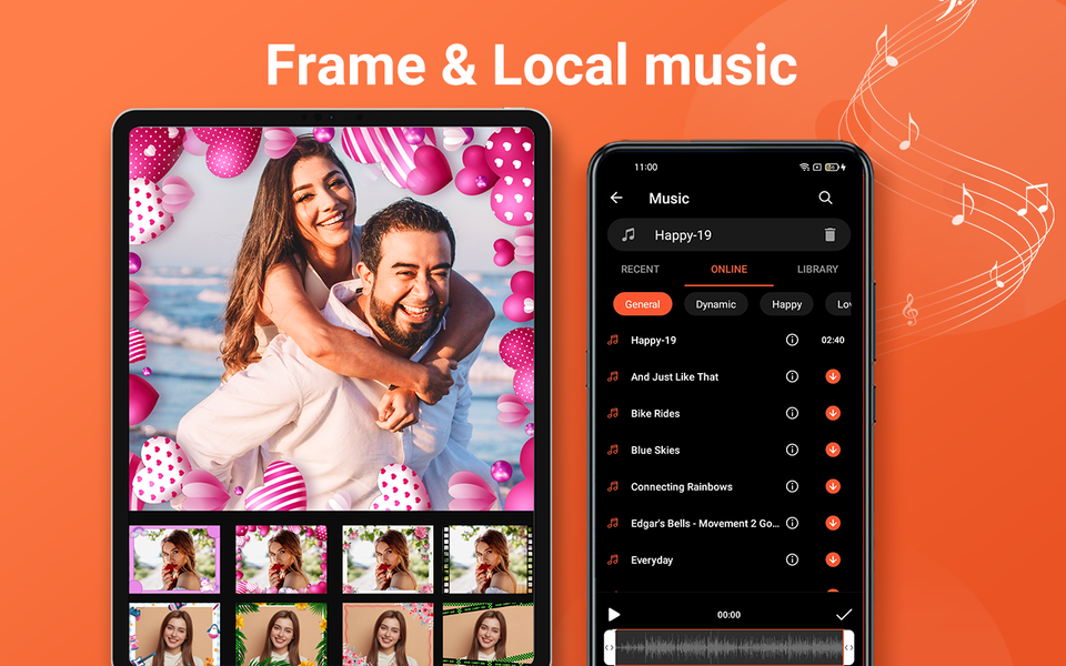 Photo Video Maker with Song - عکس برنامه موبایلی اندروید