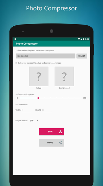 Photo Compressor & Resizer - عکس برنامه موبایلی اندروید