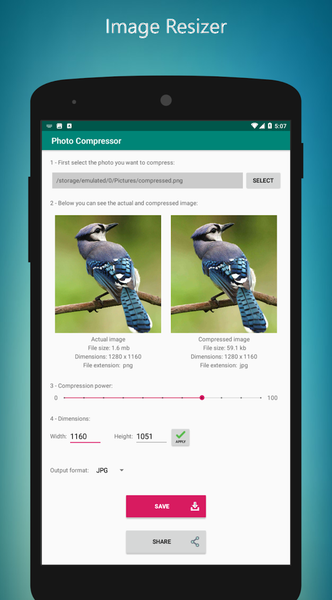 Photo Compressor & Resizer - عکس برنامه موبایلی اندروید