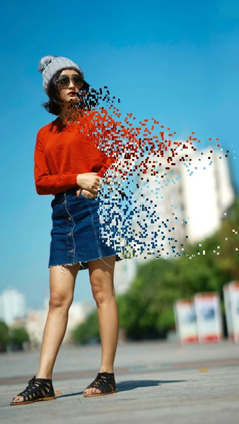 Pixel dispersion effect-Editor - Image screenshot of android app