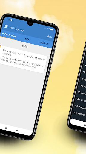 PHP Code Play - Image screenshot of android app