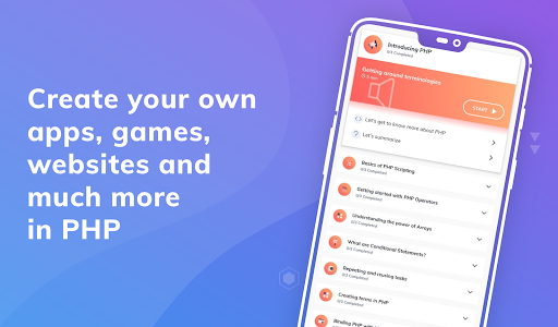 Learn PHP programming - عکس برنامه موبایلی اندروید