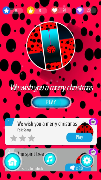 Magic Piano Lady Bug Songs - Gameplay image of android game