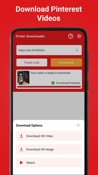 Video Downloader for Pinterest - Image screenshot of android app
