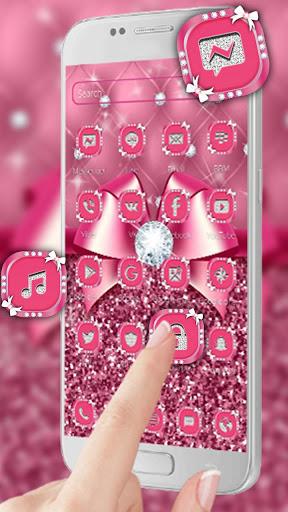 Luxury Pink Bowknot Theme - Image screenshot of android app