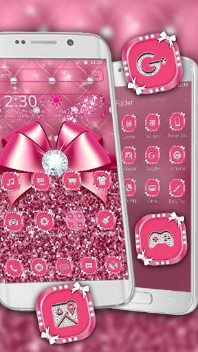 Luxury Pink Bowknot Theme - Image screenshot of android app