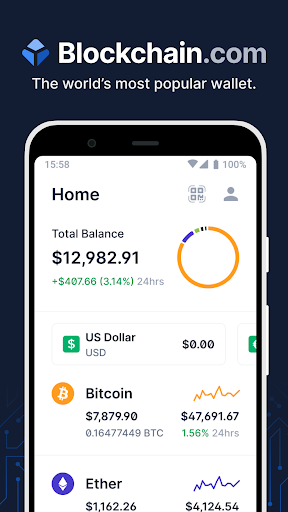 Blockchain.com: Crypto Wallet - Image screenshot of android app